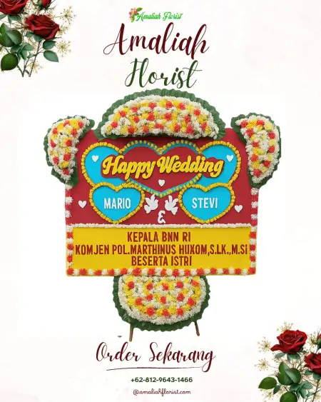Papan Bunga Pernikahan Jombok
